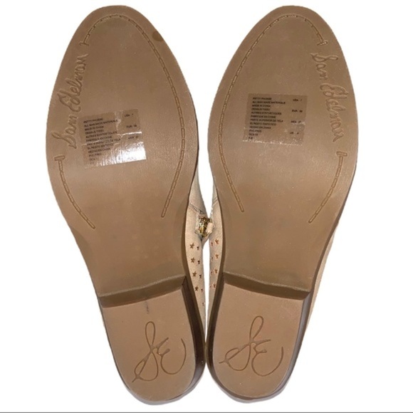 Sam Edelman sz7 tan suede w gold stars zip booties - Picture 7 of 9